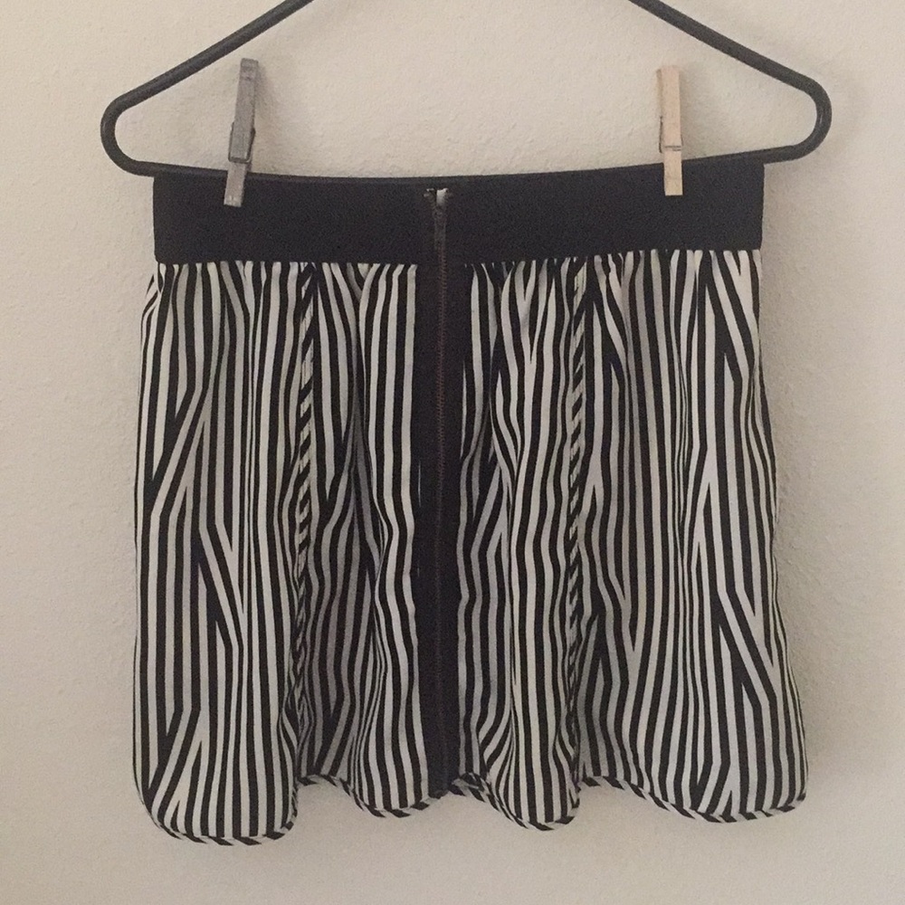Silence + Noise Mini Skirt Striped with Pockets